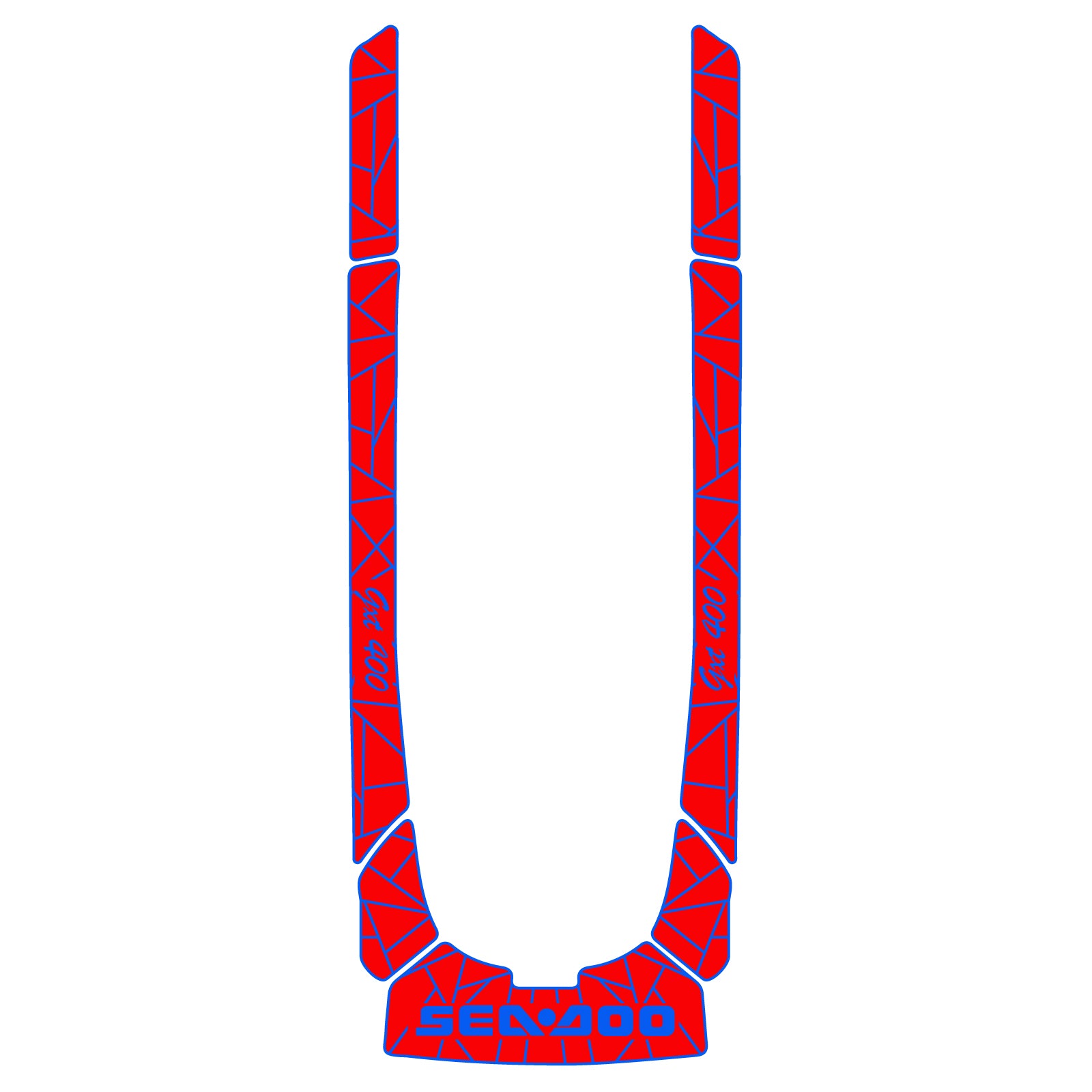 1996-2002 Sea Doo GTX NON 4-TEC Customize Jet Ski Mats Non-Slip Motorboat Traction Mat Hzchione Red Blue