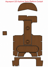 Aquasport 225 Explorer Swim Platform Cockpit Traction Mats Eva Foam Boat Flooring Marine Decking Hzchione