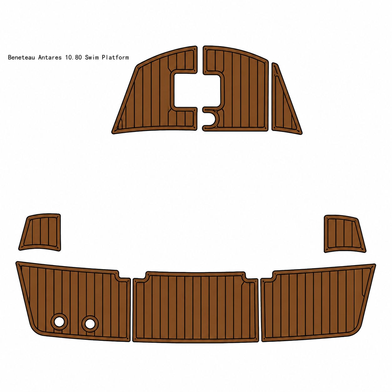 Beneteau Antares 10.80 Swim Platform Step Pad Traction Mats Eva Foam Boat Flooring Marine Decking Hzchione