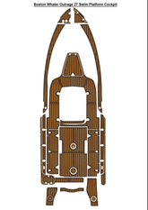 Boston Whaler Outrage 27 Swim Platform Cockpit Traction Mats Eva Foam Boat Flooring Marine Decking