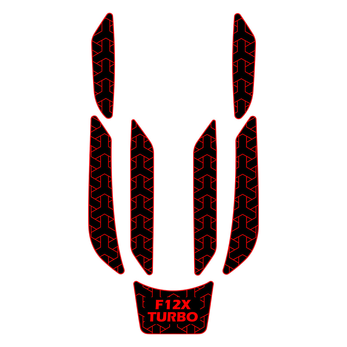 2002-2007 Honda F12 F12X Jet Ski Boat Flooring EVA Foam Decking Sheet Traction Mat Hzchione Black Red-Herringbone