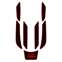 2002-2007 Honda F12 F12X Jet Ski Boat Flooring EVA Foam Decking Sheet Traction Mat Hzchione Black Red-Hexagon