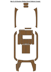 Mar-Co 32 Emotion RibBoat Swim Platform Cockpit Traction Mats Eva Foam Boat Flooring Marine Decking Hzchione