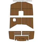 Northshore 37 Boat Swim Platform Cockpit Pad Traction Mats Eva Foam Boat Flooring Marine Decking Hzchione