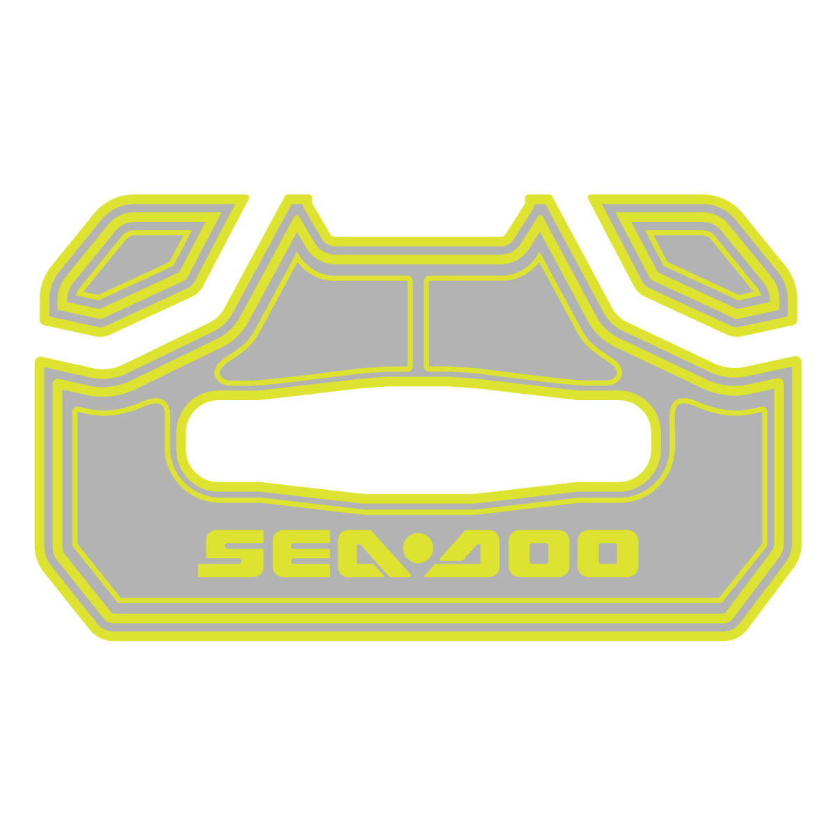 Sea-Doo 4.2 Gal (16 L) LINQ Cooler Pad Light Gray Neon Yellow Hzchione Light Gray Neon Yellow