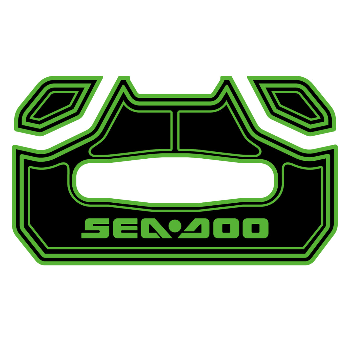 Sea-Doo 4.2 Gal (16 L) LINQ Cooler Pad Charcoal Gray Neon Yellow Hzchione Black Green