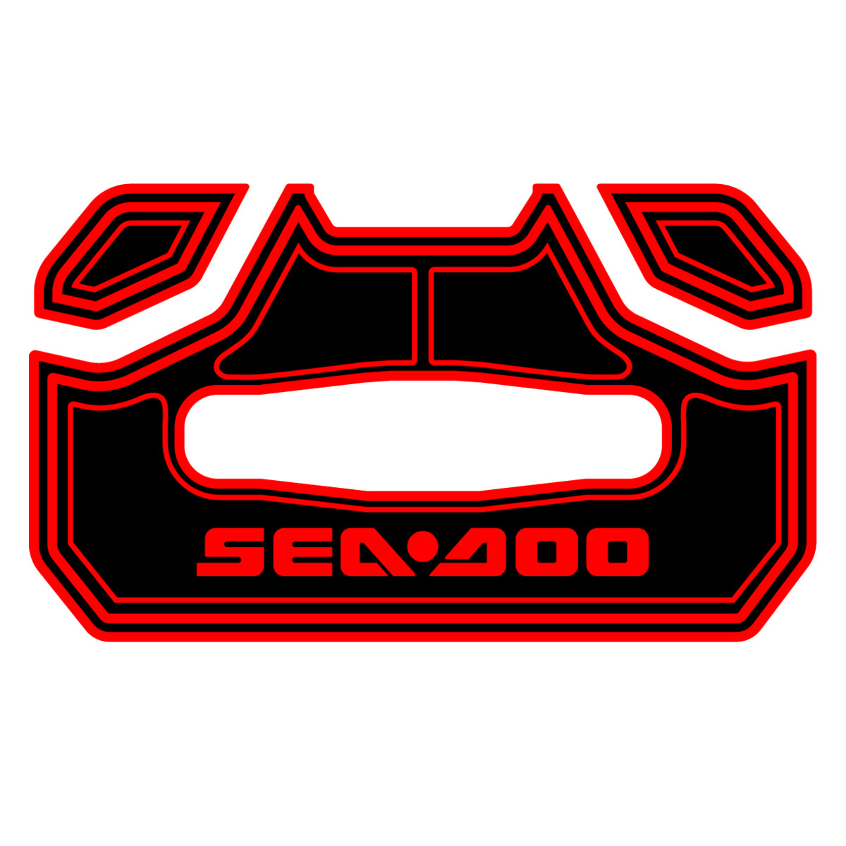 Sea-Doo 4.2 Gal (16 L) LINQ Cooler Pad Charcoal Gray Neon Yellow Hzchione Black Red