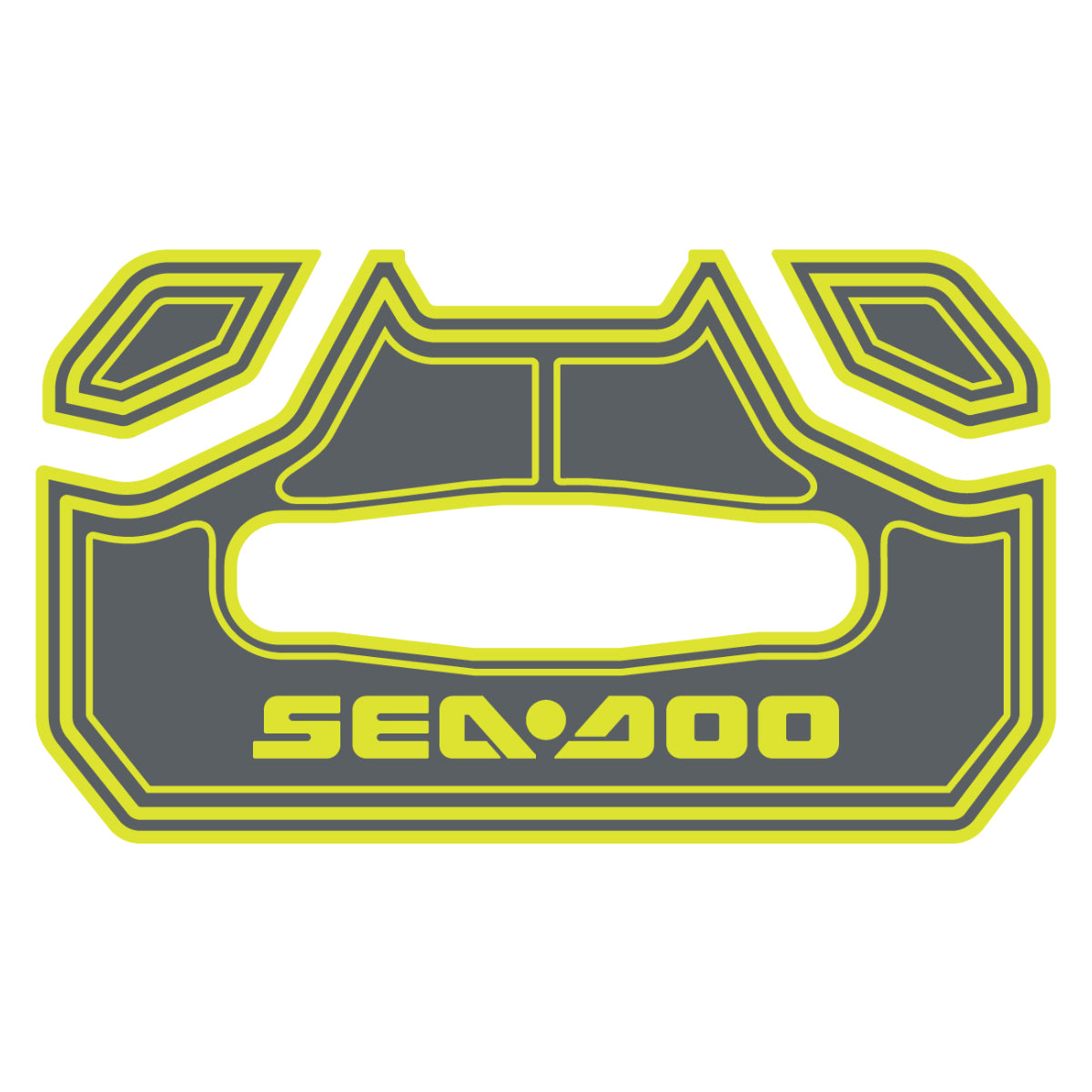 Sea-Doo 4.2 Gal (16 L) LINQ Cooler Pad Charcoal Gray Neon Yellow Hzchione Charcoal Gray Neon Yellow