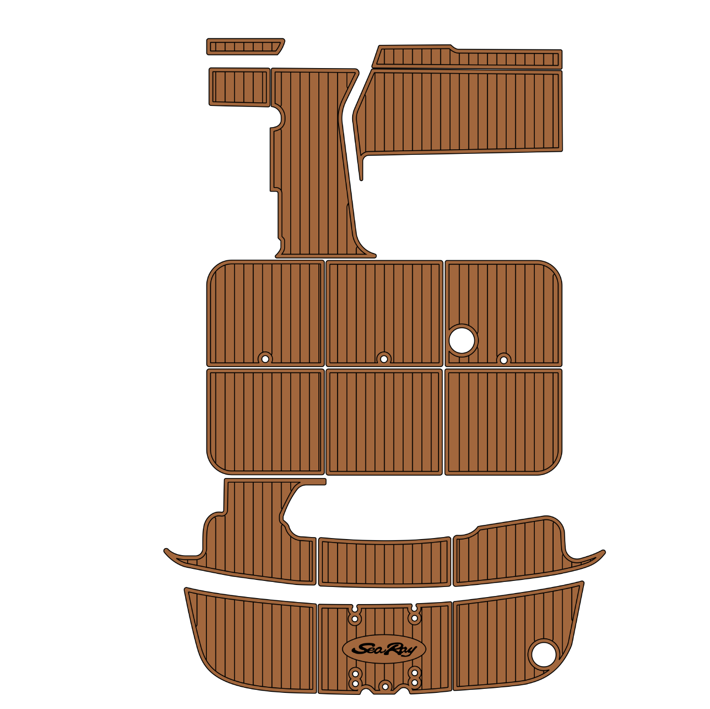 1995 Sea Ray 370 Sundancer Eva Foam Boat Flooring Faux Teak Boat Deck Foam Boat Decking Marine Mat Cockpit Swim Platform Pads Hzchione Light Brown Black