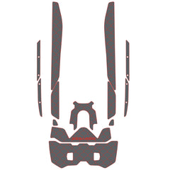 2025 Sea Doo Fish Pro Trophy Customize Jet Ski Mats Foam Boat Decking Kits Hzchione Dark Gray Red-Fish Scale