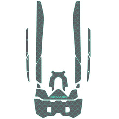 2025 Sea Doo Fish Pro Trophy Customize Jet Ski Mats Foam Boat Decking Kits Hzchione Dark Gray Turquoise Blue-Fish Scale