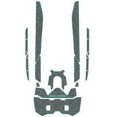 2025 Sea Doo Fish Pro Trophy Customize Jet Ski Mats Foam Boat Decking Kits Hzchione Dark Gray Turquoise Blue-Irregular Line