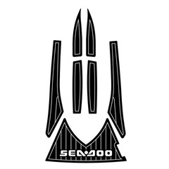 2003-2008 Sea Doo GTX Customize Jet Ski Mats Non-Slip Motorboat Traction Mat Hzchione Black White-Vertical line