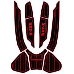 2016-2017 Sea Doo Wake Pro 215 Customize Jet Ski Mats Non-Slip Motorboat Traction Mat Hzchione Black Red