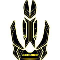 2012-2016 Sea Doo RXP-X 260 Customize Jet Ski Mats Non-Slip Motorboat Traction Mat Hzchione Black Yellow-Sea Doo