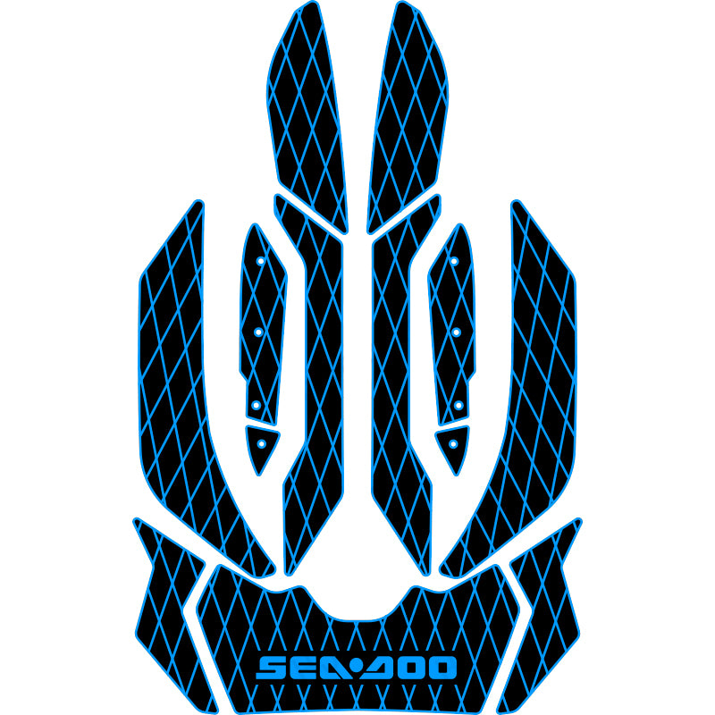 2017-2019 Sea Doo GTR-X 230 Customize Jet Ski Mats Non-Slip Motorboat Traction Mat Hzchione Black Blue