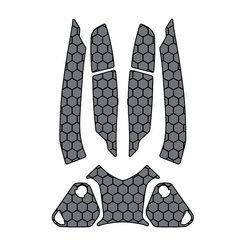 2010-2015 Sea Doo RXT + RXT-X + Wake Pro 215 Customize Jet Ski Mats With Gunnel Pads Hzchione Dark Gray Black-Hexagon