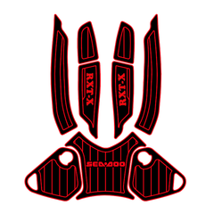 2010-2015 Sea Doo RXT + RXT-X + Wake Pro 215 Customize Jet Ski Mats With Gunnel Pads Hzchione Black Red