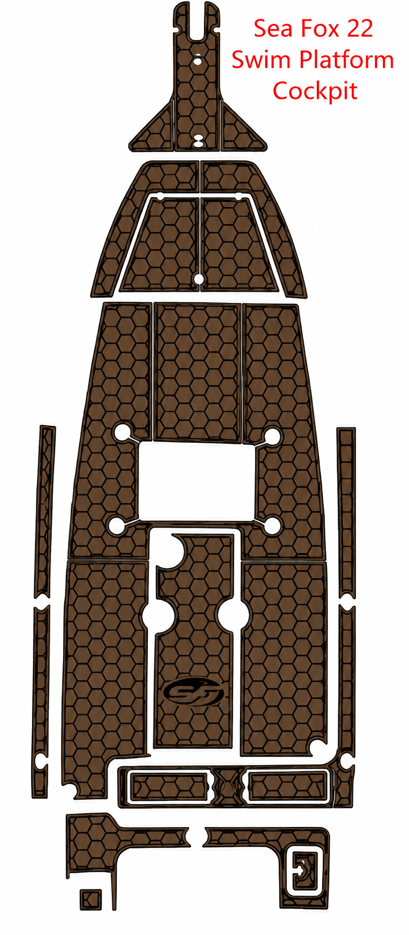 Sea Fox 22 Swim Platform Cockpit Traction Mats Eva Foam Boat Flooring Marine Decking Hzchione