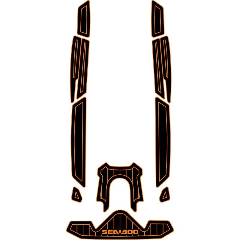 2023 Sea Doo RXP-X 300 APEX Customize Jet Ski Mats Non-Slip Motorboat Traction Mat Hzchione Black Orange