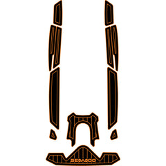 2023 Sea Doo RXP-X 300 APEX Customize Jet Ski Mats Non-Slip Motorboat Traction Mat Hzchione Black Orange