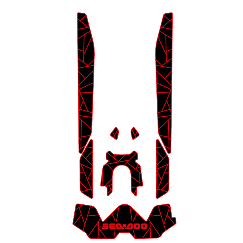 2026 Sea Doo GTX Customize Jet Ski Mats Hzchione Black Red-Irregular line