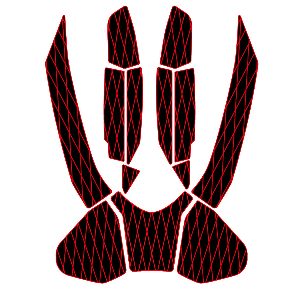 2016-2017 Sea Doo RXT-X 300 Customize Jet Ski Mats Non-Slip Motorboat Traction Mat Hzchione Black Red