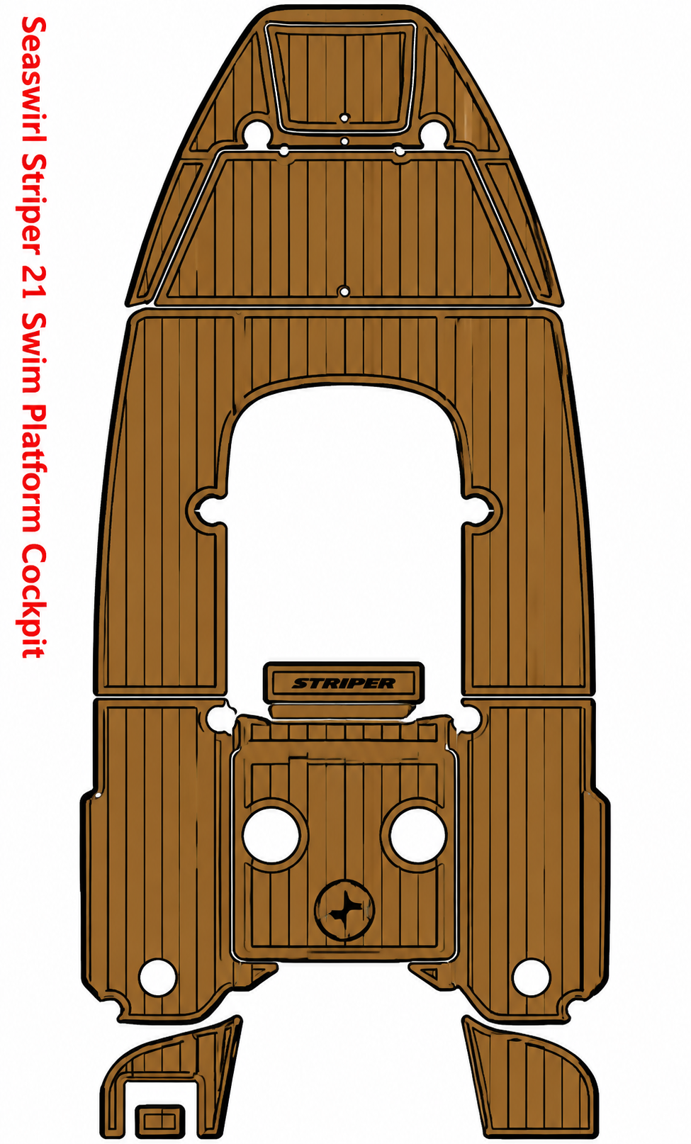 Seaswirl Striper 21 Swim Platform Cockpit Traction Mats Eva Foam Boat Flooring Marine Decking Hzchione