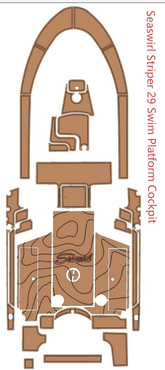 Seaswirl Striper 29 Swim Platform Cockpit Traction Mats Eva Foam Boat Flooring Marine Decking Hzchione