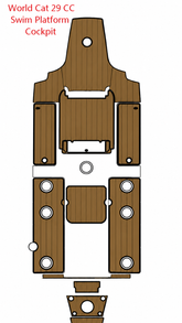 World Cat 29 CC Swim Platform Cockpit Traction Mats Eva Foam Boat Flooring Marine Decking Hzchione