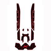 2025 Sea Doo RXT-X Customize Jet Ski Mats Non-Slip Motorboat Traction Mat Hzchione Black Red-Chaotic Texture-X