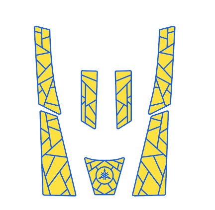 2017-2022 Yamaha EXR EVA Foam Boat Flooring Jet Ski Traction Mats Hzchione Yellow Blue