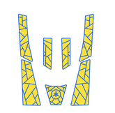 2017-2024 Yamaha EX/EX SPORT/EX DELUXE EVA Foam Boat Flooring Jet Ski Traction Mats Hzchione Yellow Blue