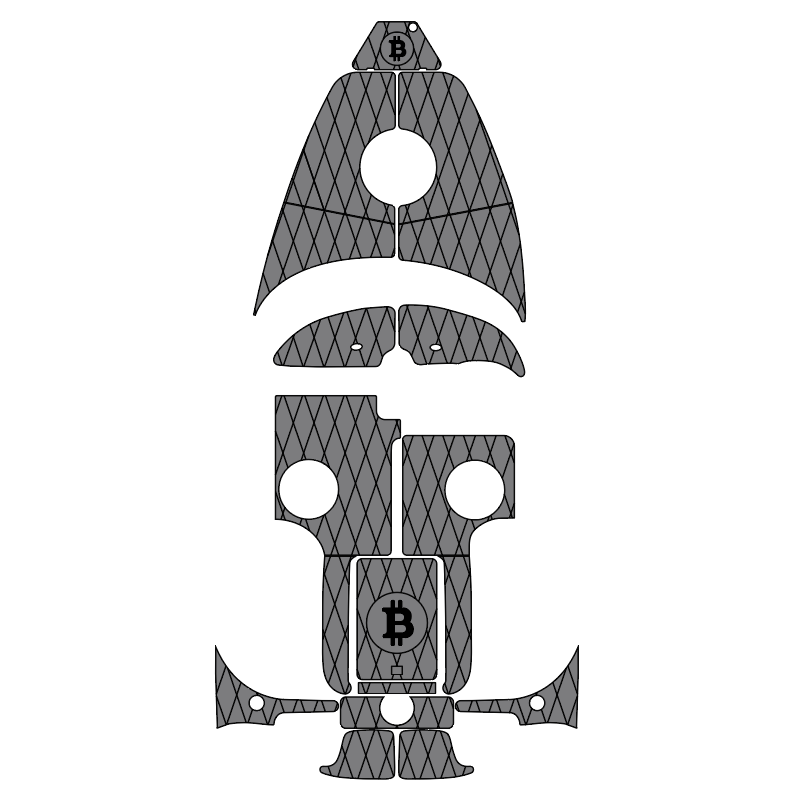 Yamaha SR20 Swim Platform Cockpit Pad Boat Kit EVA Boat Flooring Foam Decking Mat Hzchione Gary + Black