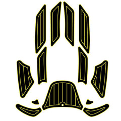 Yamaha SV1200 WaveRunner SUV EVA Foam Boat Flooring Jet Ski Traction Mats Hzchione Black Yellow