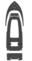 2023 Sportsman 247OE Bay Boat Traction Mats Eva Foam Boat Flooring Marine Decking Hzchione Dark Grey Black