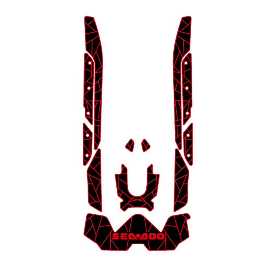 2018 Sea Doo RXT-X 300 Customize Jet Ski Mats Non-Slip Motorboat Traction Mat Hzchione Black + Red-Seadoo