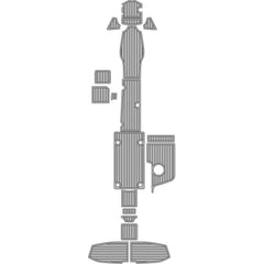 2010-2014 Yamaha 240/242 Swim Platform Cockpit Pad Boat Kit EVA Boat Flooring Foam Decking Mat Hzchione Light Gray + Black