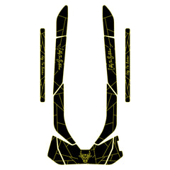 2011-2022 Sea Doo GTI GTR GTS Customize Jet Ski Mats Non-Slip Motorboat Traction Mat Hzchione Black Neon Yellow-BULL