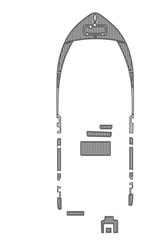 2021 Tidewater 220 LXF Traction Mats Eva Foam Boat Flooring Marine Decking Hzchione Light Grey Black