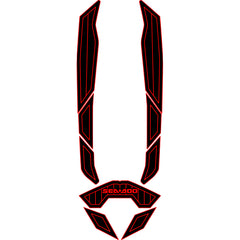 2014-2024 Sea Doo SPARK 1 & 2 UP Customize Jet Ski Mats Non-Slip Motorboat Traction Mat Hzchione Black Red-Vertical line