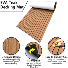 Hzchione Faux Teak Eva Foam Boat Flooring U-Groove Large Size Sheet Material Hzchione