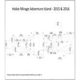 2015-2016 Hobie Mirage Adventure Island Kayak Boat Deck Pad Kit Hzchione