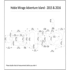 2015-2016 Hobie Mirage Adventure Island Kayak Boat Deck Pad Kit Hzchione