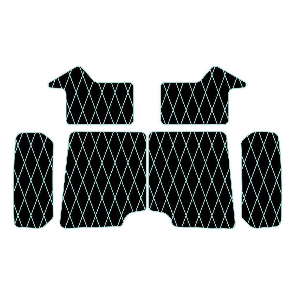 KAWASAKI JL650 Jet Ski Boat Flooring EVA Foam Decking Traction Mat Hzchione Black Cyan