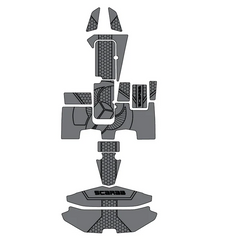 Sea Doo 2011-2024 Scarab 165 lD Traction Mats Eva Foam Boat Flooring Marine Decking Hzchione Dark Gray Black