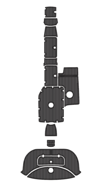 2007 Yamaha AR210 Traction Mats Eva Foam Boat Flooring Marine Decking Hzchione Dark Grey Black