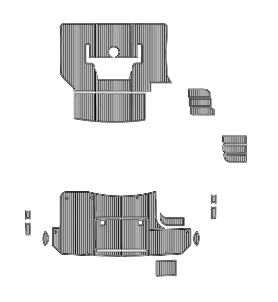 2006 Silverton 38SS Traction Mats Eva Foam Boat Flooring Marine Decking Hzchione Light Grey Black