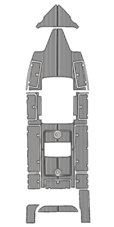 2017 Century 3200 Traction Mats Eva Foam Boat Flooring Marine Decking Hzchione Light Grey Black