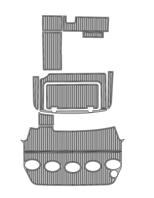 1999 Chris Craft 300 Express Cruiser Traction Mats Eva Foam Boat Flooring Marine Decking Hzchione Light Grey Black